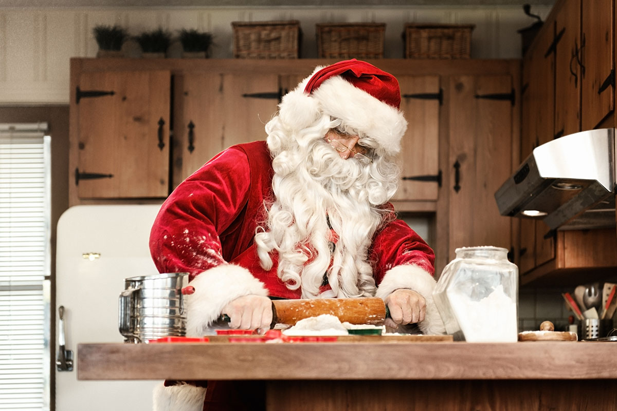 Santa cooking
